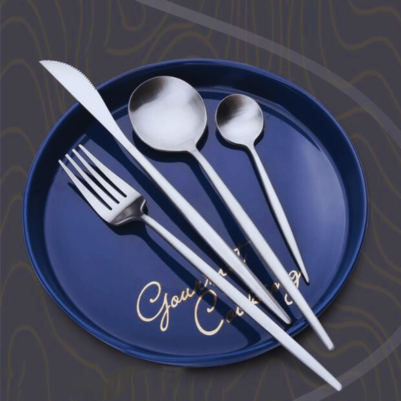 Premium 304 Gold or Silver Cutlery Set Premium "Steel & Style" 304 Cutlery Set Ah Fork! 