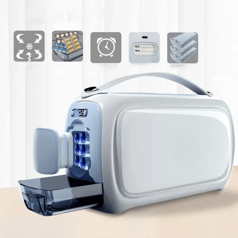 ChillMed Plus: The Ultimate Medicine Cooler & Travel Companion ChillMed Travel Box Ah Fork! 3 x Batteries US 
