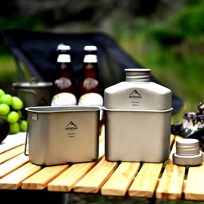 Widesea Titanium Camping Cookware Set