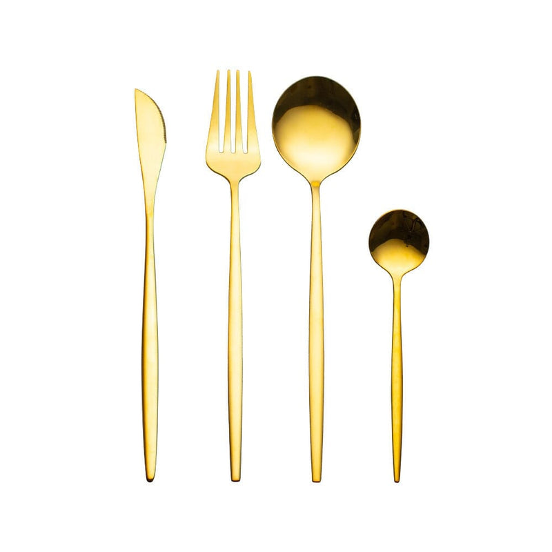 Premium 304 Gold or Silver Cutlery Set Premium "Steel & Style" 304 Cutlery Set Ah Fork! Gold 