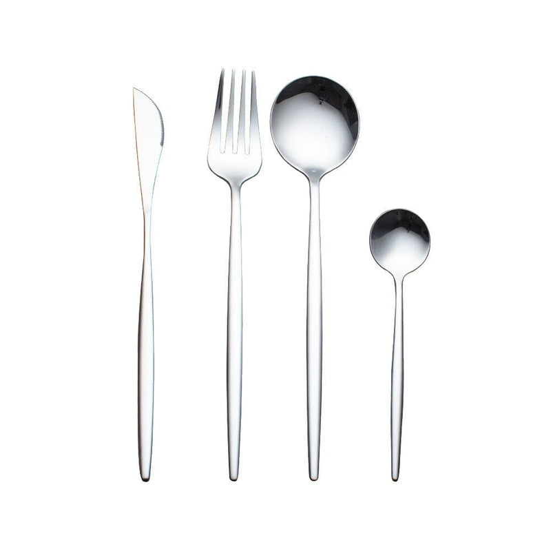 Premium 304 Gold or Silver Cutlery Set Premium "Steel & Style" 304 Cutlery Set Ah Fork! Silver 