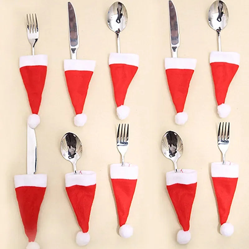 Santa Hat Tote Tableware Sleeve Santa Hat Tableware Sleeve Ah Fork! 