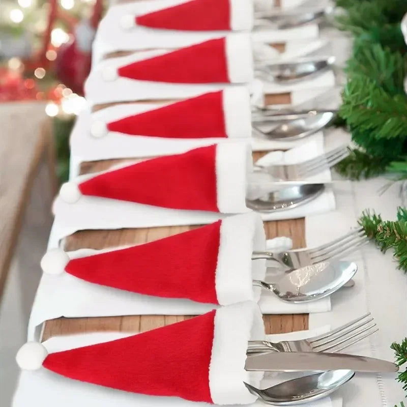 Santa Hat Tote Tableware Sleeve Santa Hat Tableware Sleeve Ah Fork! 