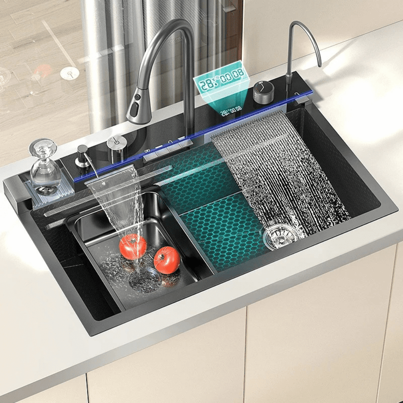 Smart Flow Stainless Kitchen Sink Smart Sink Ah Fork! 75x45cm Honeycomb 