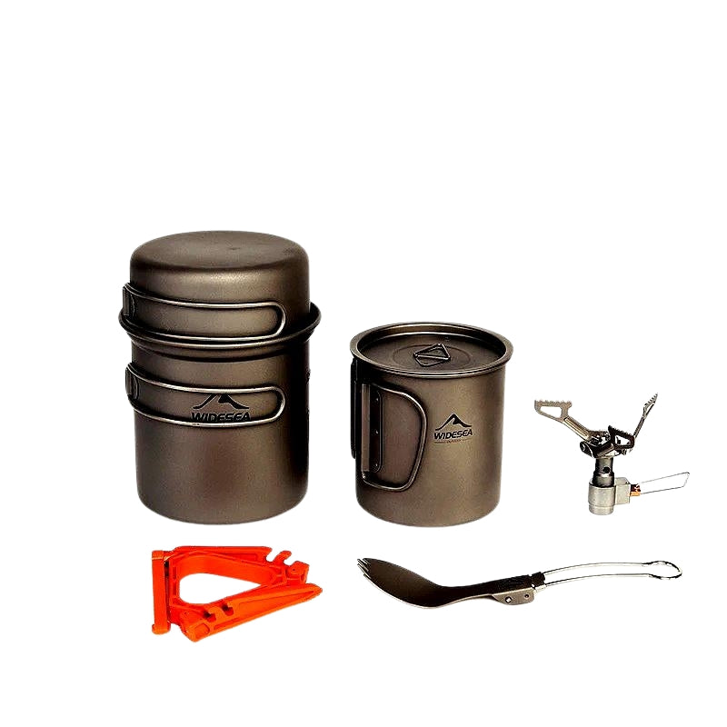 Widesea Camping Titanium Ultra-light Cooking Kit