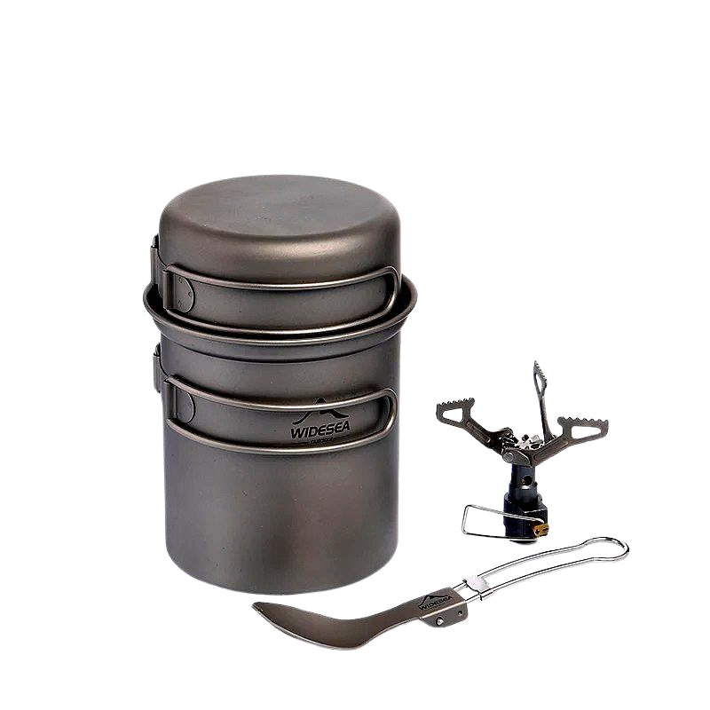 Widesea Camping Titanium Ultra-light Cooking Kit